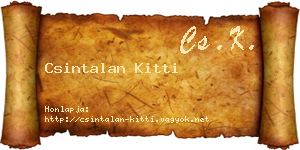 Csintalan Kitti névjegykártya
